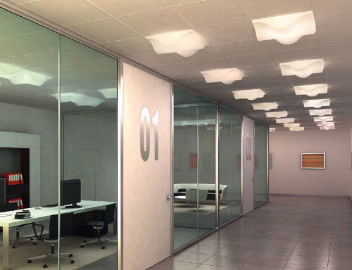 Plafonnier contemporain - DUNA - MARTINI Illuminazione - carré / en polycarbonate / fluocompact