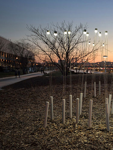 Borne d'éclairage urbaine - LUCYLLE - MARTINI Illuminazione - contemporaine / en aluminium / à LED
