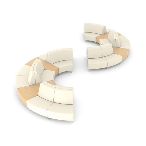 Banquette modulable - GEE CURVE - AGATI - contemporaine / en tissu / en cuir