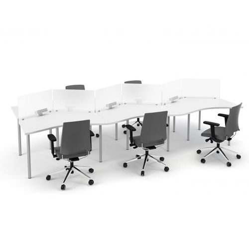 Bureau pour open space - MANIFEST – ZIGZAG - AGATI - contemporain / en bois / professionnel