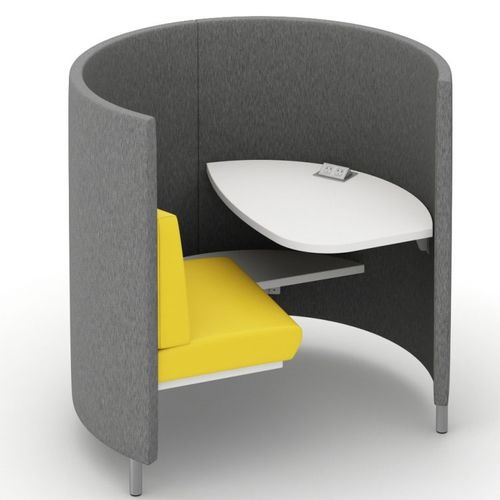 Bureau POD acoustique - SINGLE - AGATI - en tissu / pour open space