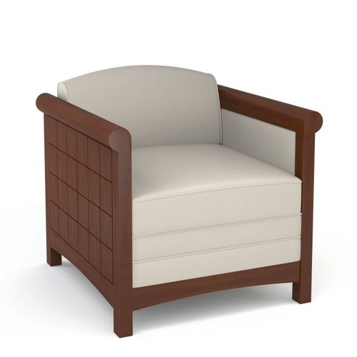 Fauteuil classique - GLENBROOK - AGATI - en tissu / en bois / blanc