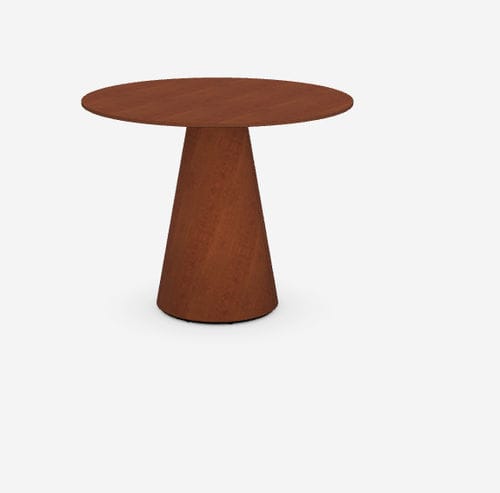 Table à manger en placage de bois - SUWD36RD - allermuir - avec piètement en chêne / ronde / piètement central