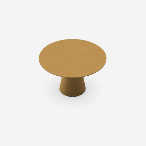 Table à manger en placage de bois - SUWD48RD - allermuir - avec piètement en chêne / ronde / cylindrique