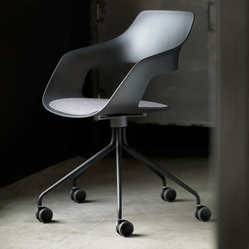 Chaise de bureau contemporaine - 222 OCCO - Wilkhahn - en tissu / avec piètement en métal / tapissée