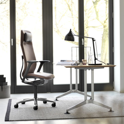 Chaise de bureau contemporaine - 187 AT  - Wilkhahn - d'intérieur / en tissu / en cuir