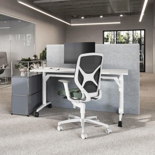 Chaise de bureau contemporaine - 184 IN - Wilkhahn - d'intérieur / en résille / avec piètement en fonte d'aluminium