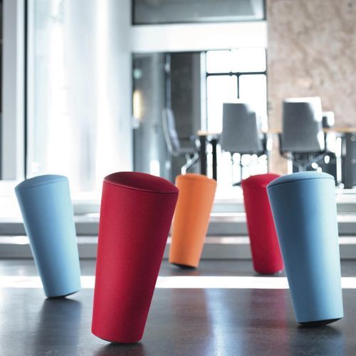 Tabouret de bar contemporain - 202 STAND-UP - Wilkhahn - en tissu / en polypropylène / avec piètement en tissu