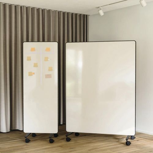 Tableau blanc - Confair Next 443 - Wilkhahn - autoportant / à roulettes / acoustique