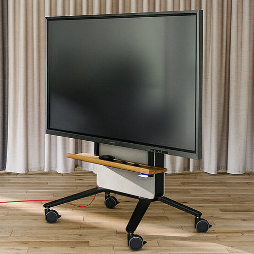 Support TV sur pied contemporain - 442/10 CONFAIR NEXT DISPLAY-RACK - Wilkhahn - pivotant / à hauteur réglable / avec câblage dissimulé