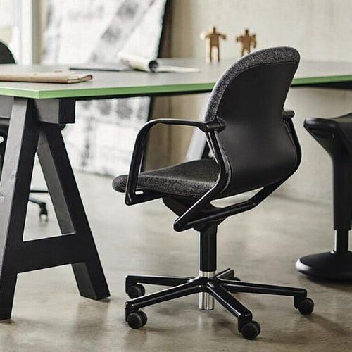 Chaise de travail en tissu - 211/8 FS LINE - Wilkhahn - pivotante / cantilever / ergonomique