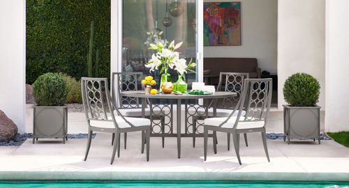 Jardinière en aluminium - LUNA - BROWN JORDAN - carrée / contemporaine / d'extérieur