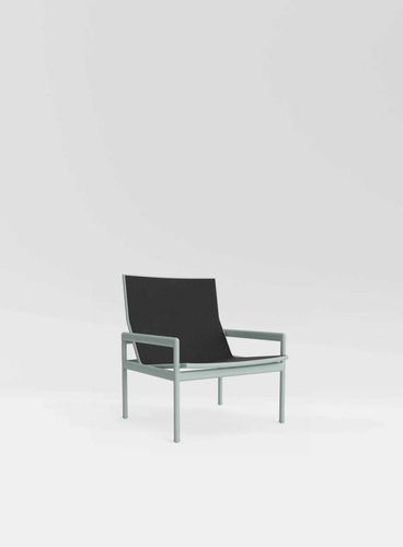Fauteuil contemporain - Sonora - BROWN JORDAN - en résille / en métal / bleu