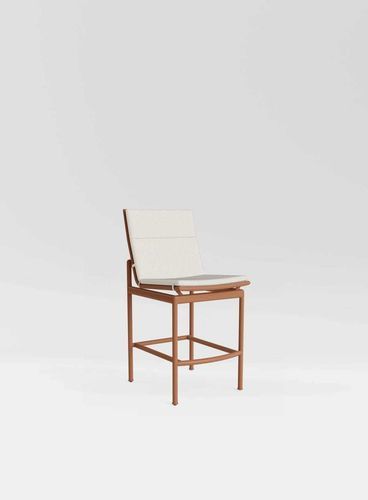 Tabouret de bar contemporain - SONORA - BROWN JORDAN - en tissu / avec piètement en aluminium / 4 pieds