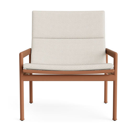 Fauteuil contemporain - SONORA - BROWN JORDAN - en tissu / en métal / avec coussin amovible