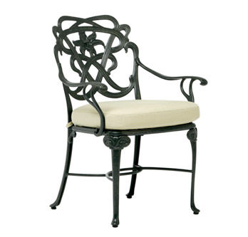 Chaise classique - DAY LILY II - BROWN JORDAN - en tissu / avec piètement en fonte d'aluminium / résidentielle
