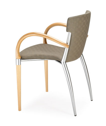 Chaise de salle à manger contemporaine - ELIA UB - LOEWENSTEIN - d'intérieur / bois / tapissée