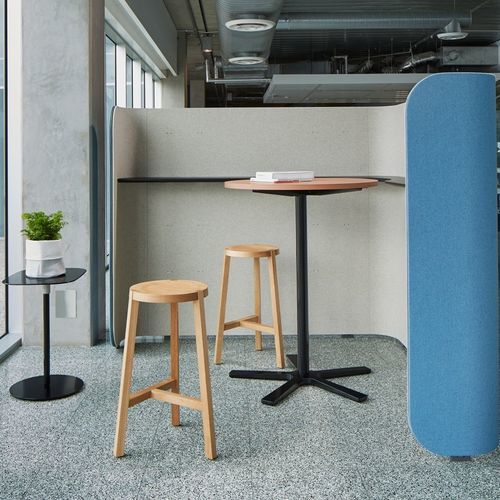 Tabouret de bar contemporain - Toro  - schiavello - en chêne / en bois massif / en bois laqué