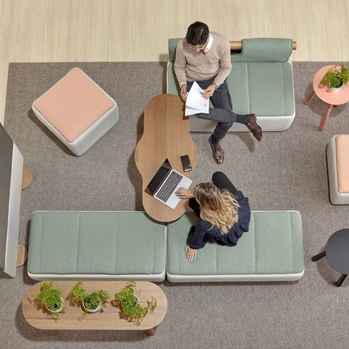 Banquette modulable - Toku  - schiavello - contemporaine / en tissu / en cuir