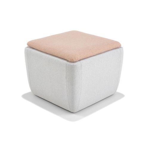 Ottoman contemporain - Toku  - schiavello - en cuir / en tissu / carré