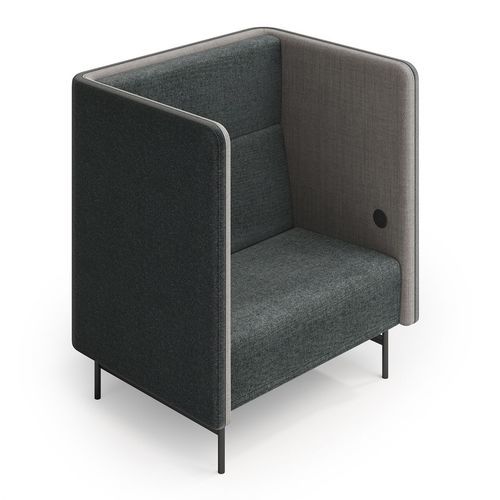 Fauteuil contemporain - Valli Cove - schiavello - en tissu / en cuir / à dossier haut