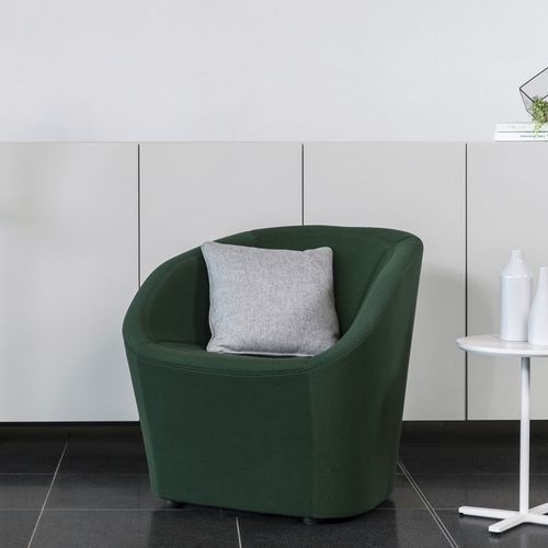Fauteuil contemporain - Blom  - schiavello - en tissu / en cuir / en polyéthylène rotomoulé