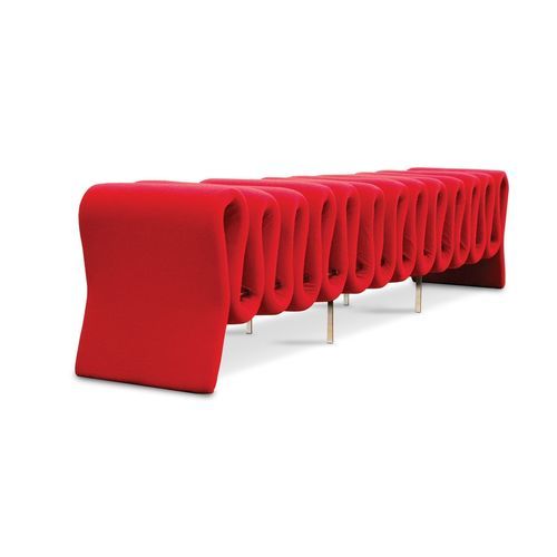 Banquette design original - Hedge  - schiavello - en tissu / avec piètement en métal chromé / en aluminium