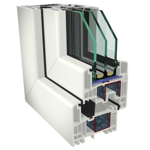 Fenêtre en PVC - GEALAN S9000  - ARUTECH PARIMAD AKNAD OÜ - à guillotine / à triple vitrage / blanche