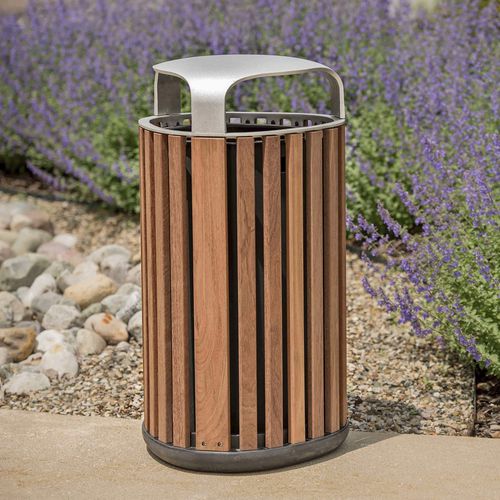 Poubelle en aluminium - FGP - landscapeforms - en bois / simple / contemporaine
