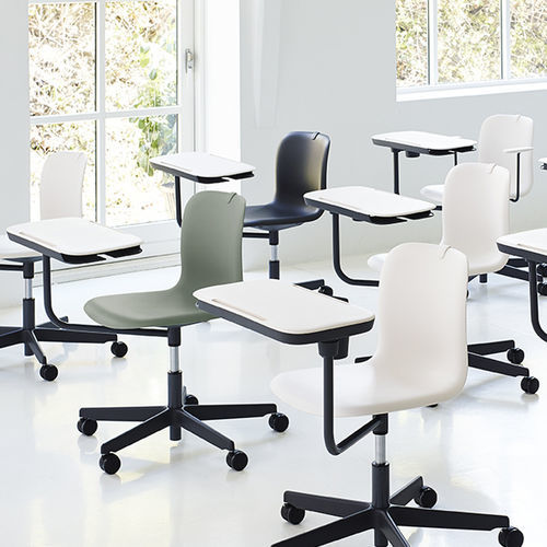 Chaise de travail en polypropylène - EPOELPWBAINN - HOWE - piètement étoile / à roulettes / pivotante