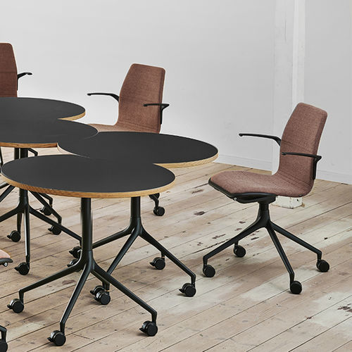 Chaise de bureau contemporaine - CCABDBDFAK01U - HOWE - d'intérieur / en tissu / en cuir