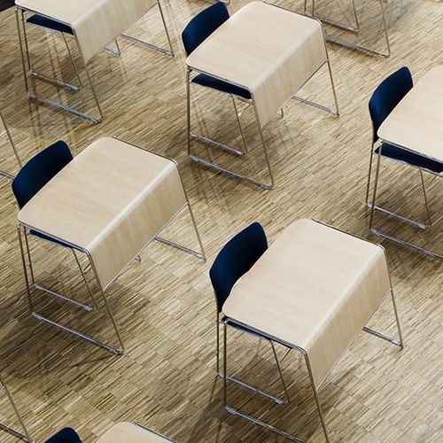 Table d'enseignement contemporaine - SINGLE - HOWE - en stratifié / avec piètement en métal / rectangulaire