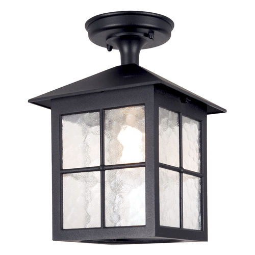 Plafonnier classique - WINCHESTER - Elstead Lighting Ltd - carré / en verre / en fonte d'aluminium