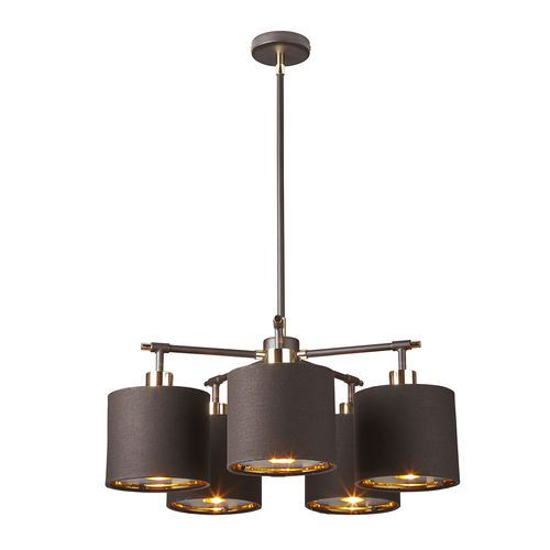 Lustre contemporain - BALANCE - Elstead Lighting Ltd - en laiton poli / en tissu / en acrylique