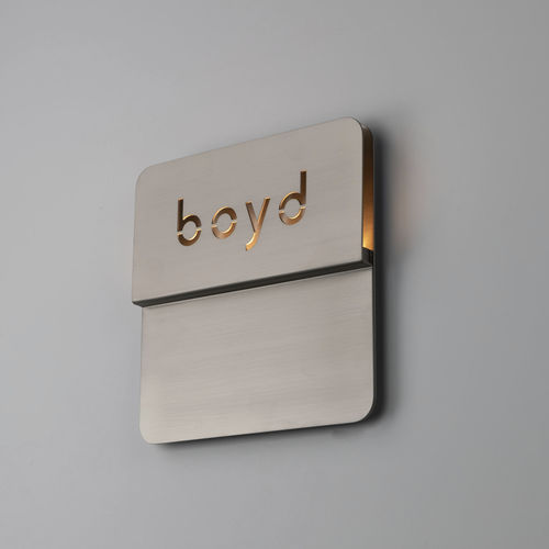 Applique murale contemporaine - PLATEAU - BOYD - d'intérieur / en laiton / carrée