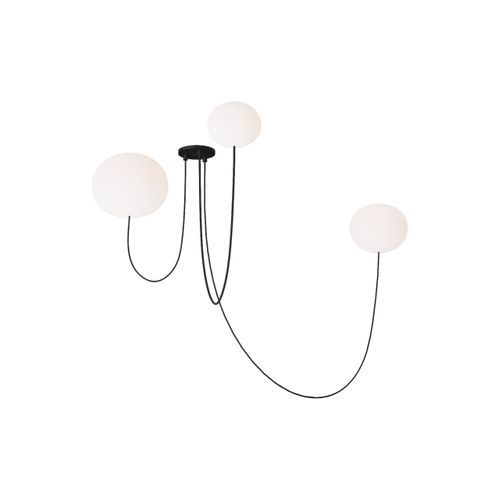 Lustre moderne - HELIUM  - TECH LIGHTING - en verre / 3 ampoules / professionnel