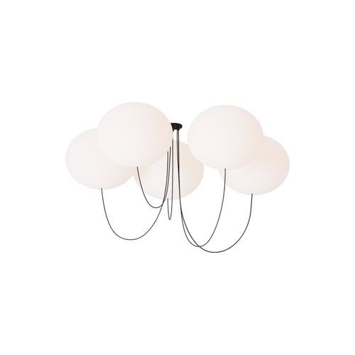 Lustre contemporain - HELIUM X-LARGE  - TECH LIGHTING - en verre / en acier / 5 ampoules