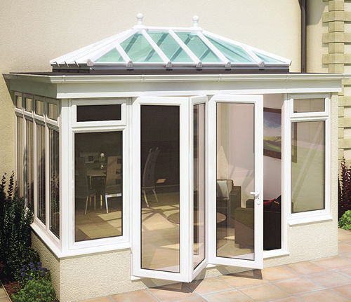 Véranda en verre - ORANGERY : RIO - Aperture Trading Ltd. - en aluminium / maçonnée