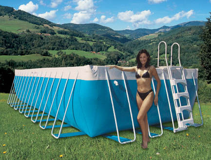 Piscine tubulaire - INTERNATIONAL - LAGHETTO - d'extérieur / hors-sol / en polyester