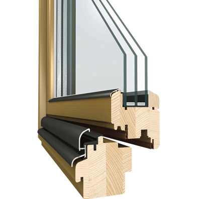 Fenêtre en bois - 92+3 - WWL Houses - oscillo-battante / à triple vitrage / à coupure thermique