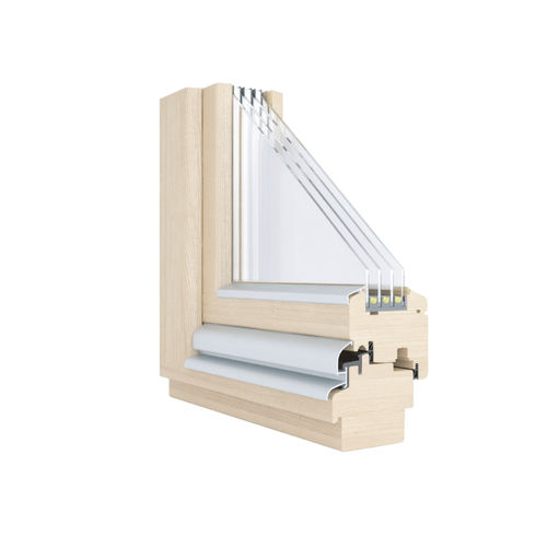 Fenêtre en bois - LOW UW-0.6 - WWL Houses - en pin / en chêne / battante