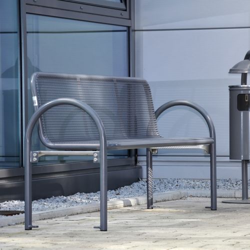 Banc design industriel - Siesta Harmony - ERLAU - en acier / en acier à revêtement par poudre / en acier galvanisé