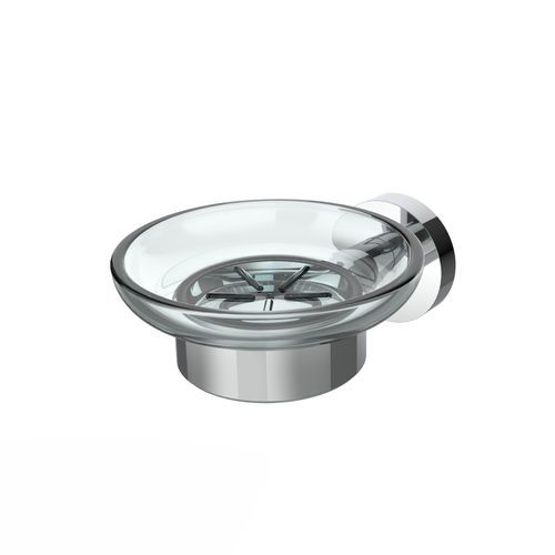 Porte-savon mural - 5485985 - ERLAU - en acier inox / en verre