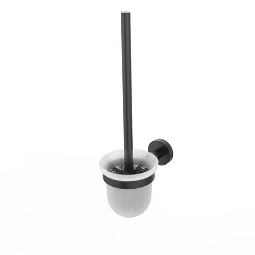 Brosse de toilettes en acier inox - 5486736 - ERLAU - murale / noire