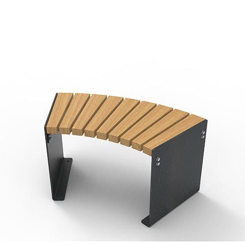 Banc contemporain - Olympia Luna 5499739 - ERLAU - en iroko / en bambou / en métal