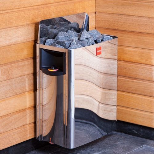 Poêle de sauna électrique - The Wall - HARVIA - 5 kW - 10 kW / 0 - 5 kW / mural