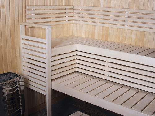 Banc contemporain - FORMULA  - HARVIA - en bois / avec dossier / sans accoudoirs