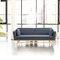 Lot de 6 Chaises en velours avec pieds en chêne - décorées de rivets - Gris | Leroy Merlin