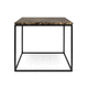 table d'appoint contemporaine / en métal / en marbre / carrée