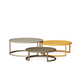 table gigogne design minimaliste / en métal / en HPL / ronde